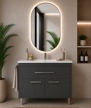 Mobile bagno con lavabo ORIGENBATH BAHIA senza specchio 60x45 cm grafite