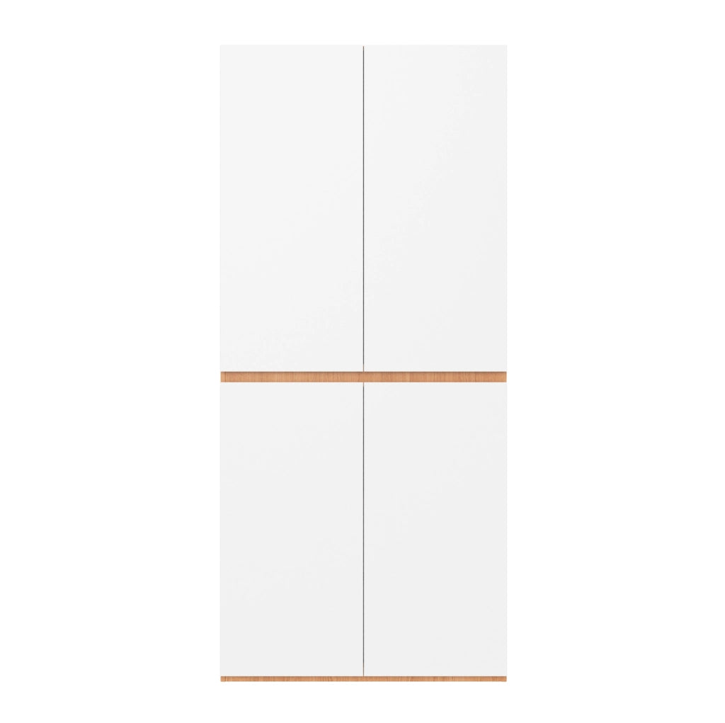 Armadio guardaroba con cassetto portagioie; 90 x 50 x 200 cm; MDF e truciolare; bianco