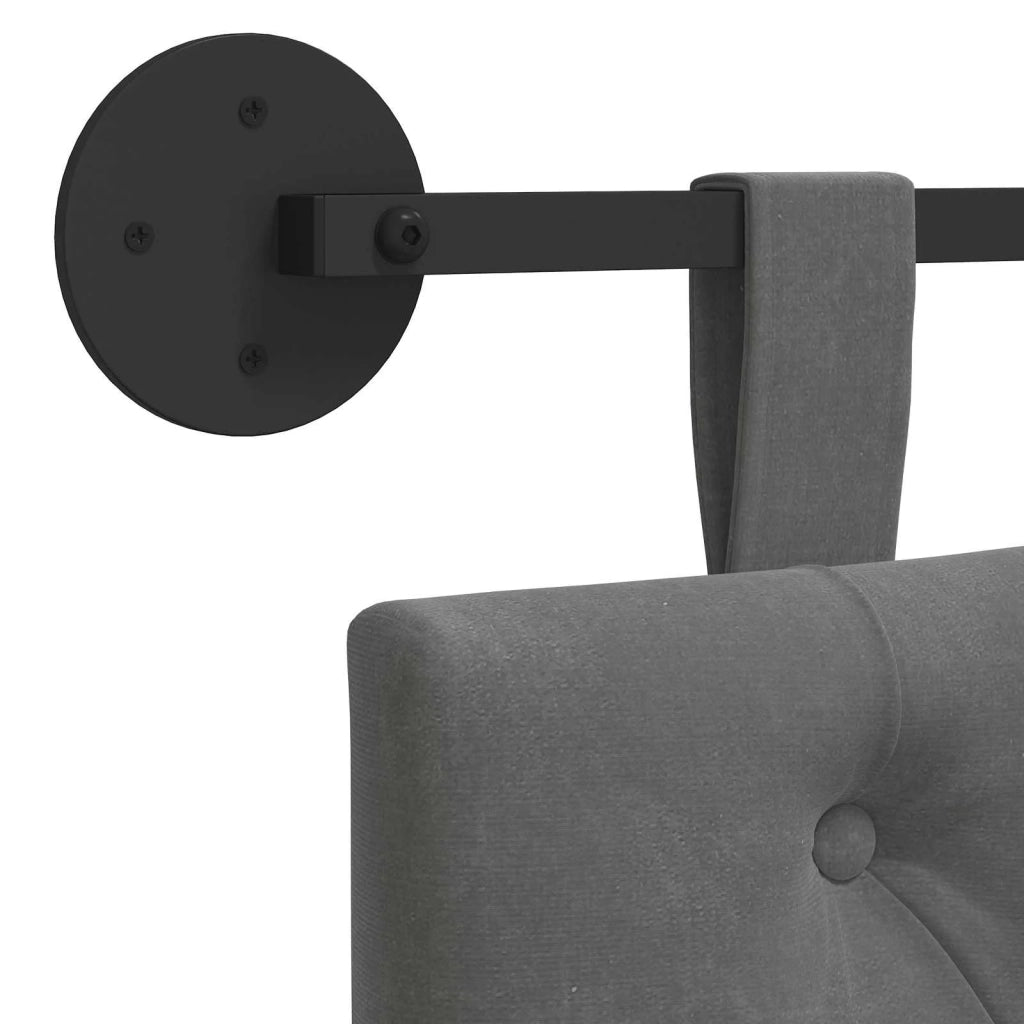 Testiera | Testata sospesa Con luce LED Grigio Scuro Velluto