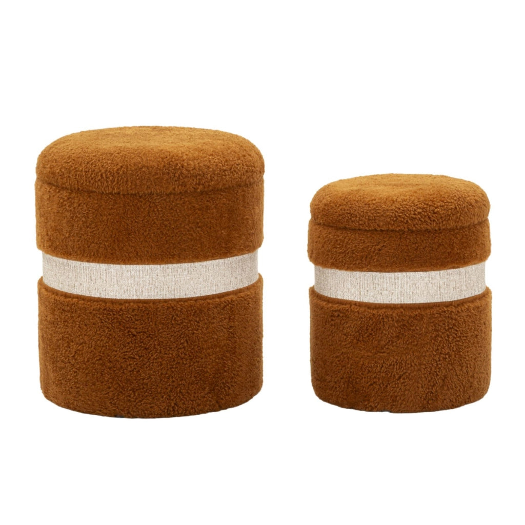 Pouf VKH721, Marrone, MDF, 47x40x40 cm