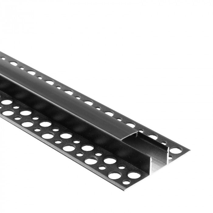 Profilo LED GN02 a superficie nero con diffusore 2m Ecolight