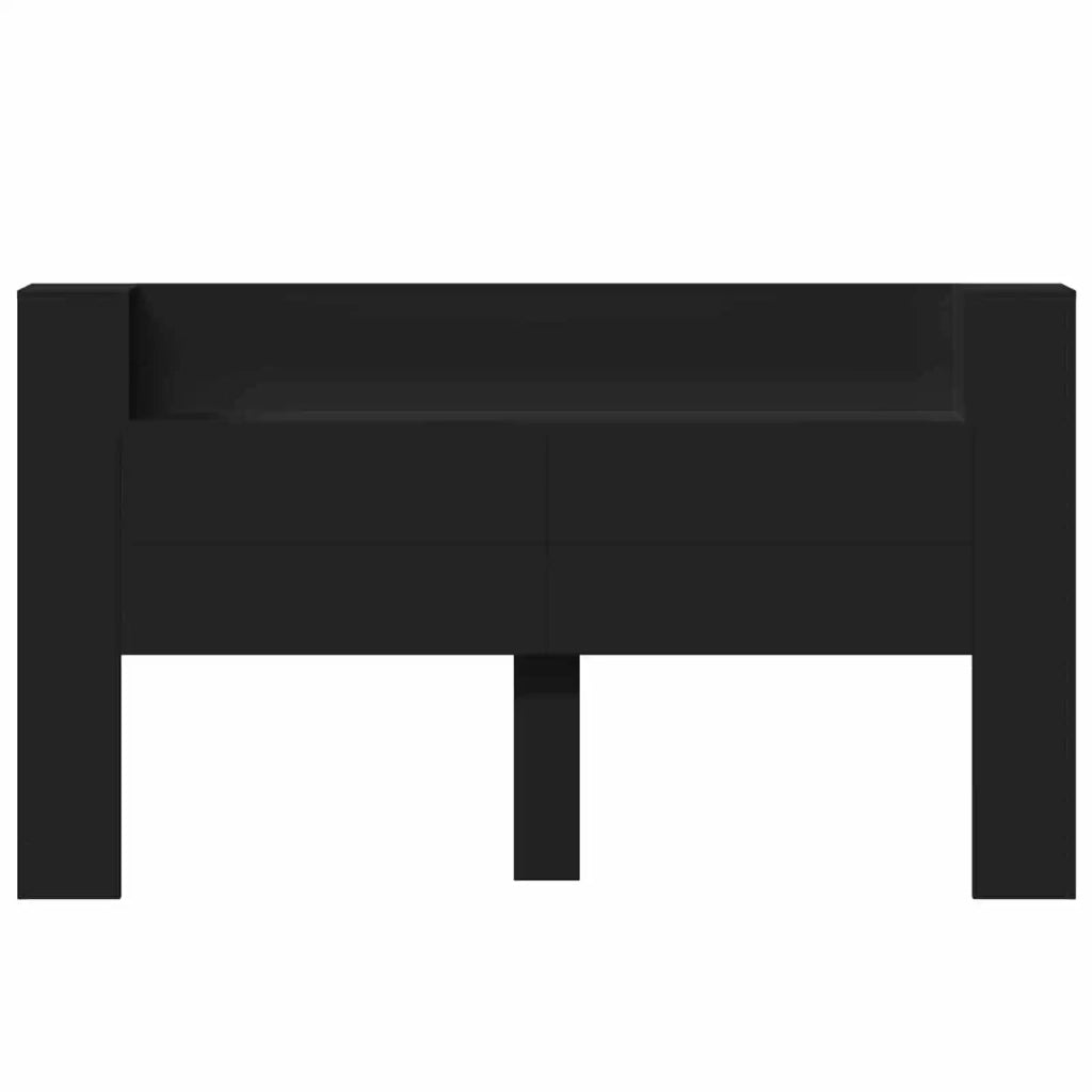 Testiera | Testata Nero 180 x 16,5 x 103,5 cm Legno multistrato