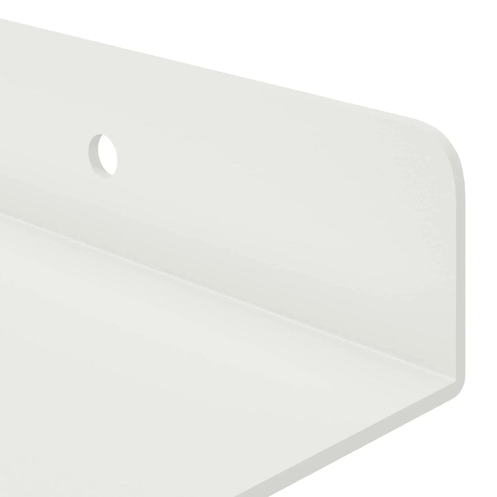 2 pz Mensola | Ripiano | Scaffale sospesa Bianco 40 x 8,5 x 2,5 cm Acciaio