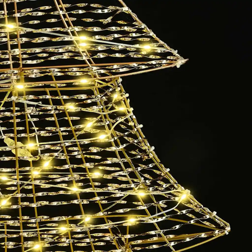 Albero di Natale con 160 LED-Luci decorative natalizie Bianco caldo 150 cm PET 426968