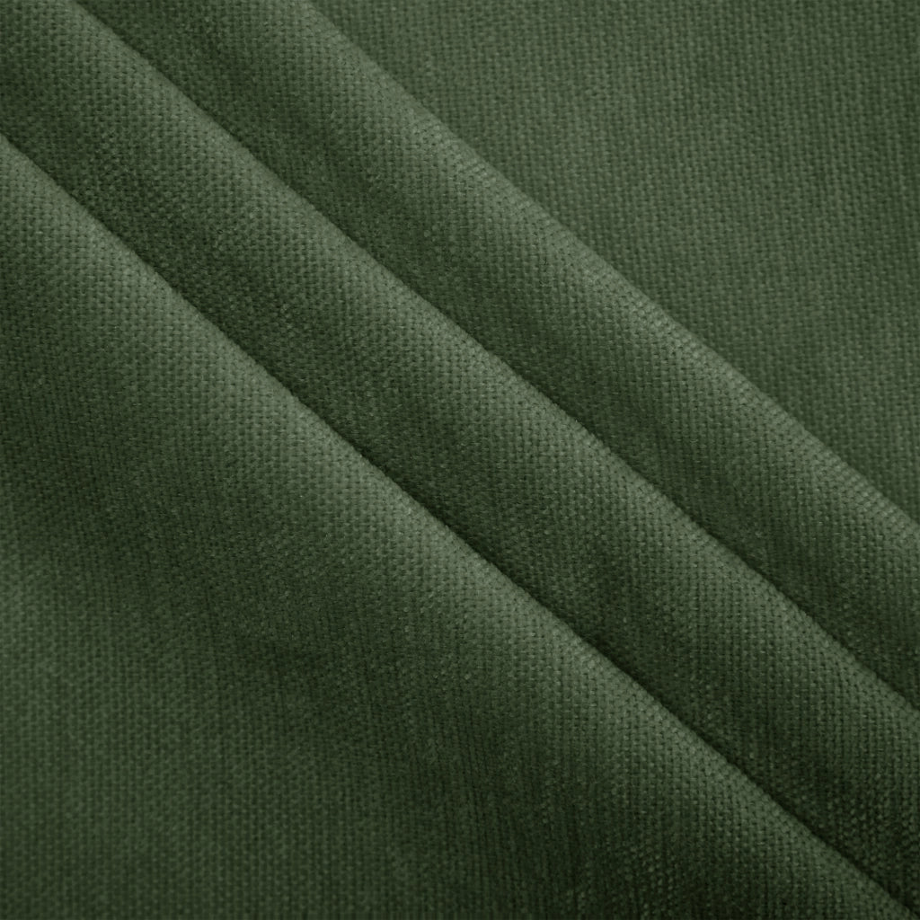 Divano modulare a U con 2 ottomani in ciniglia verde; 330x143x88 cm