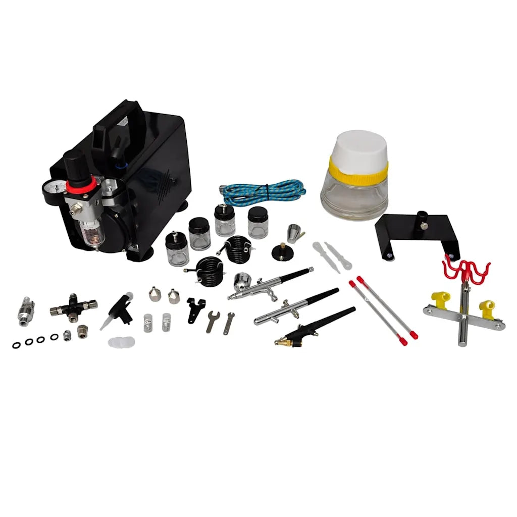Set Compressore Aerografo con 3 Pistole CFW4829912