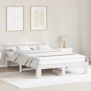 Struttura del letto-Giroletto-Rete del Letto Bianco 150 x 200 cm Pino massello 229896
