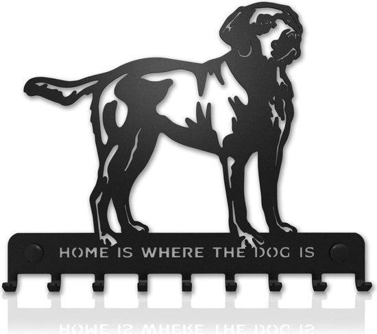 Sostegno per Cane, Porta Chiavi per Cane, Hanger per Cane, Portachiavi per Parete, Decorazione Metallica Nera, Tabella Chiavi, Gancio per Parete
