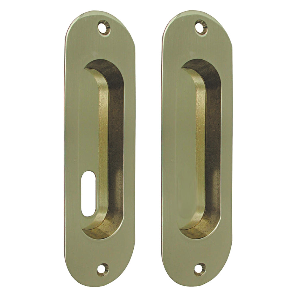 1pz maniglia per porte scorrevoli senza foro - ottone lucido cod:ferx.300564nlm