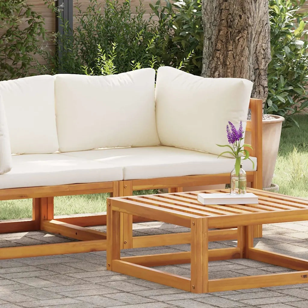 Divano Angolare Modulare Cuscini-Sofa-Divanetto Bianco Crema Massello d'Acacia 291342