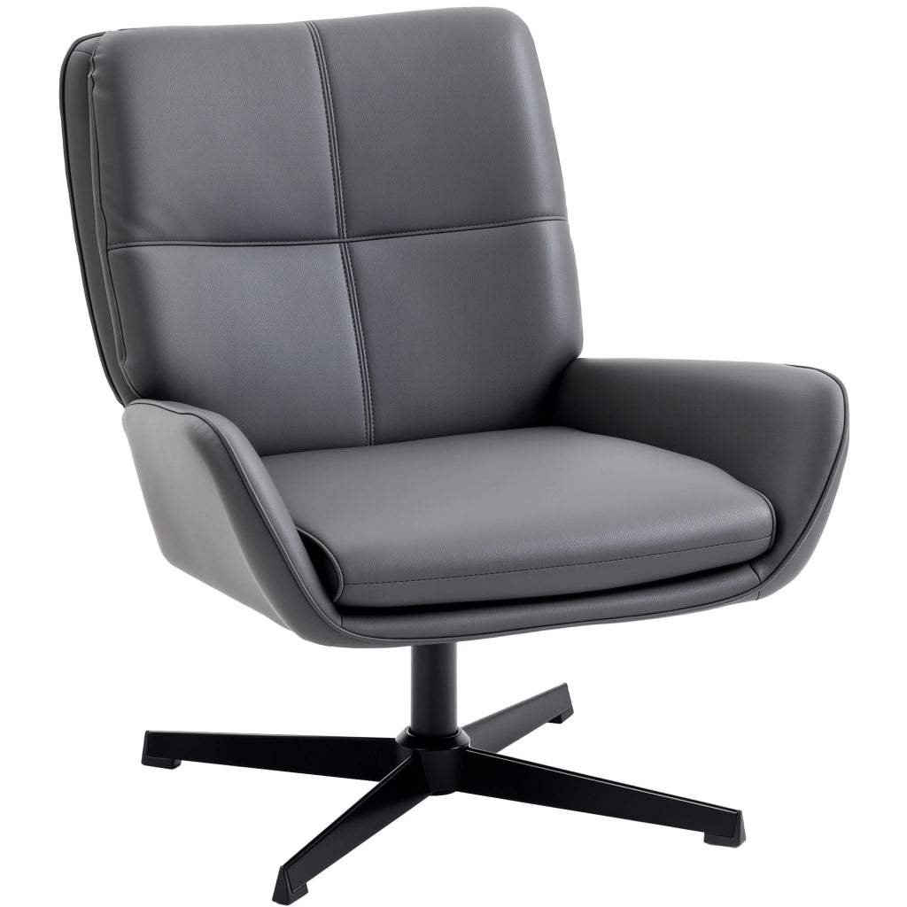 Poltrona Relax Massaggiante in Similpelle Grigio ¨C Zephmum ¨C 80x100x110