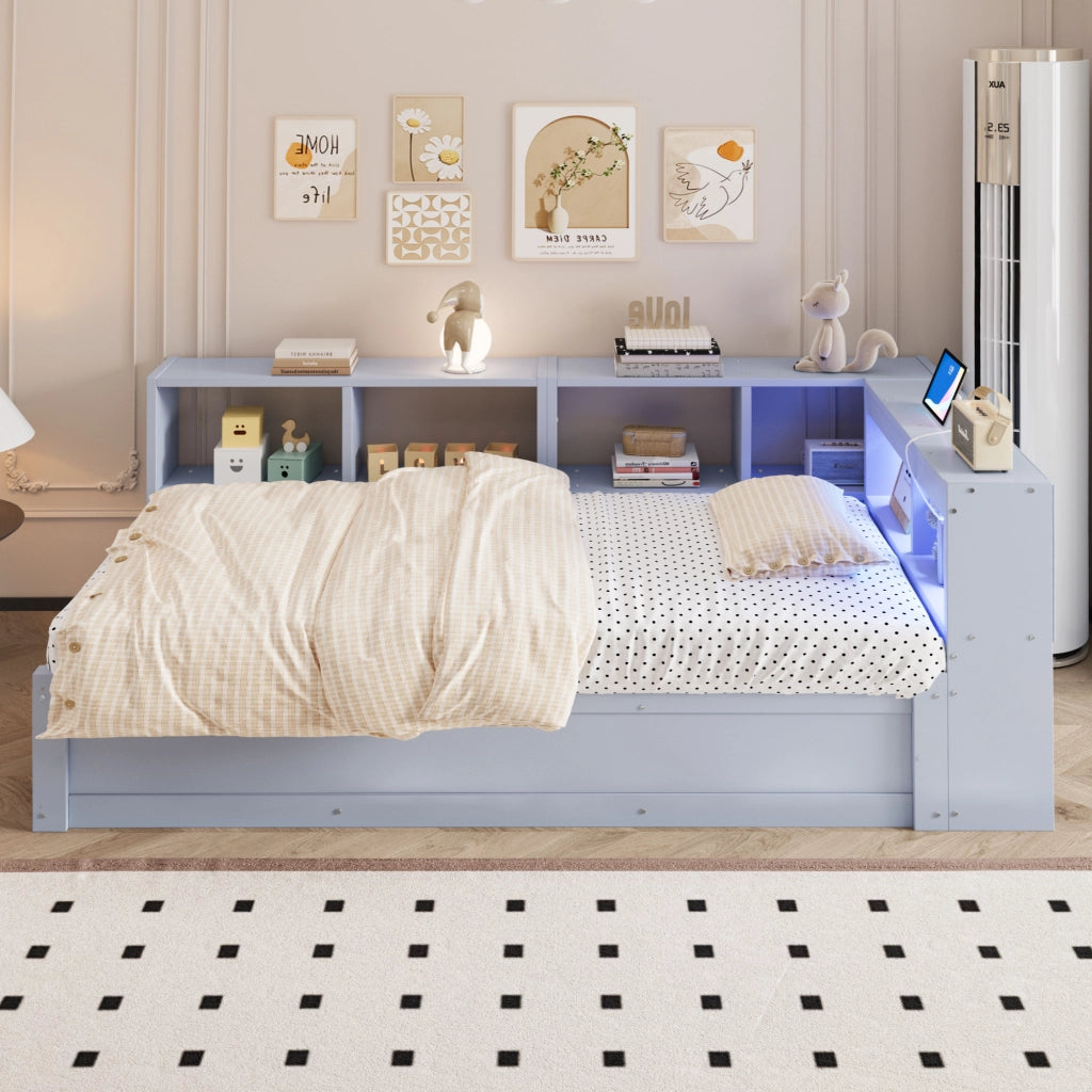 letto multifunzione mdf grigio 90 x 200 cm