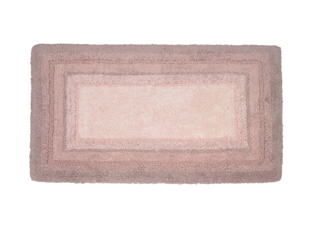 Tappeto Bagno Rettangolare In Spugna Morbida Antiscivolo Degradè Confetto - 55x110 - Confetto