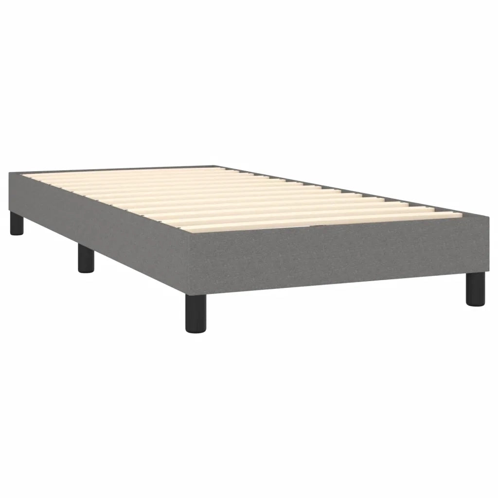 Giroletto a Molle con Materasso Grigio Scuro 80x200 cm Tessuto 3144030