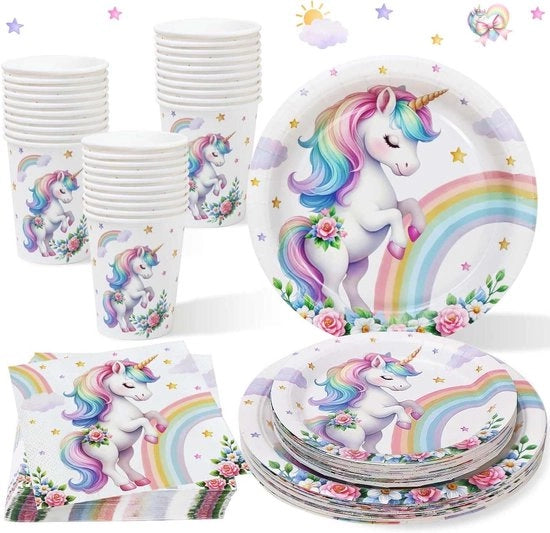 Set di Servizi per 25 Persone con Decorazioni di Festa di Unaquila per Bambina - 100 Pezzi - Festa per Ragazze - Festa per Bambini e Decorazioni di Compleanno