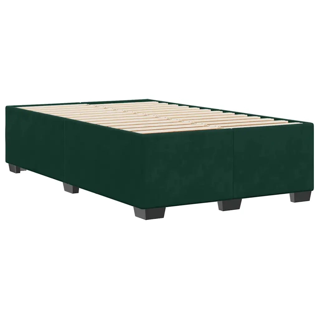 Letto matrimoniale | Letto per adulti | Giroletto senza Materasso Verde Scuro 120x190 cm Velluto