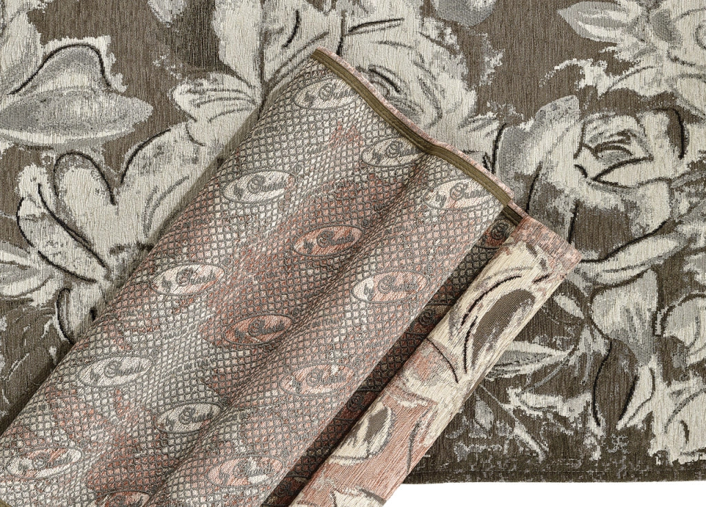 Tappeto Arredo Salotto Antiscivolo Scendiletto Camera Dis. Aster By Suardi - 65x220 - Argento