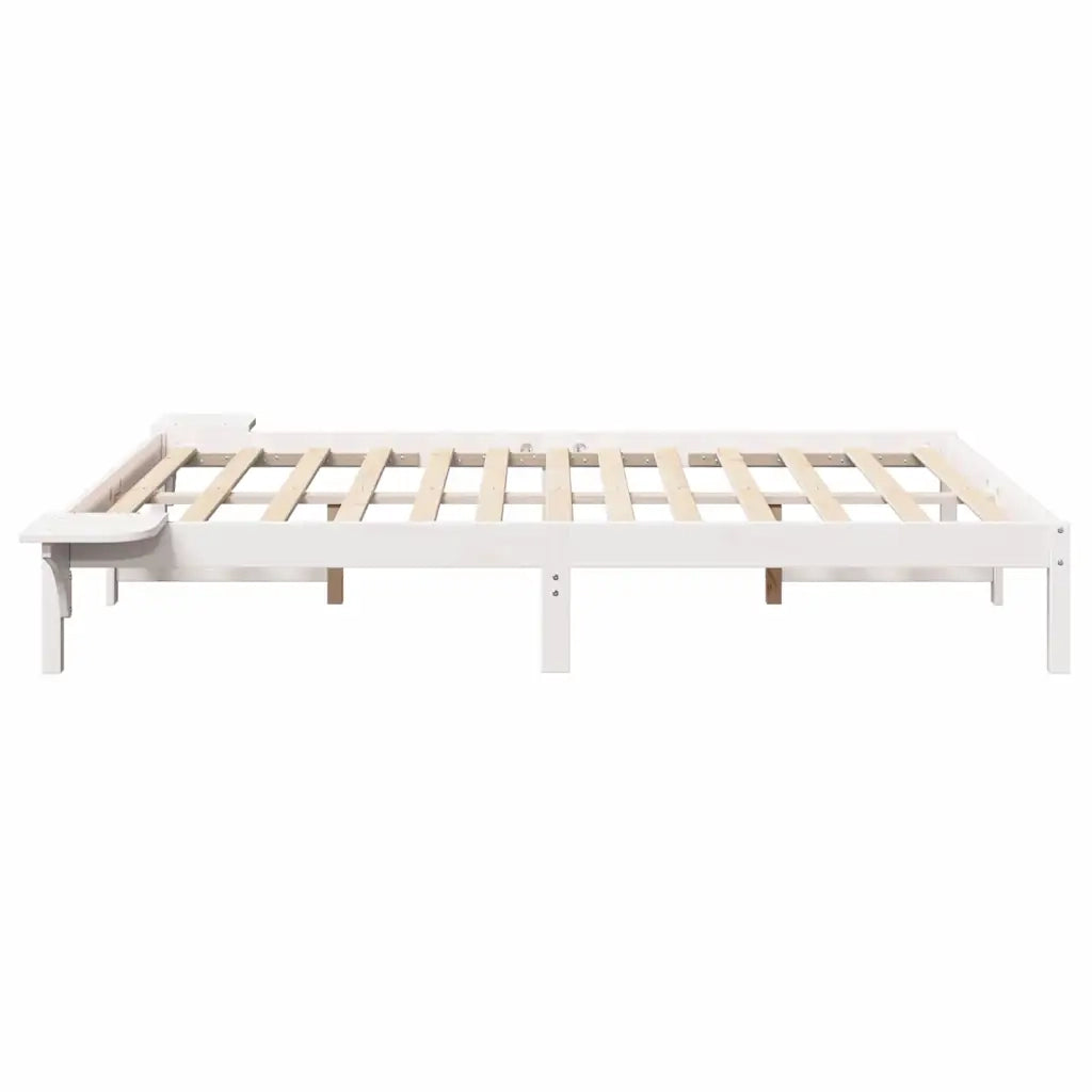 Struttura del letto-Giroletto-Rete del Letto Bianco 120 x 190 cm Pino massello 557764
