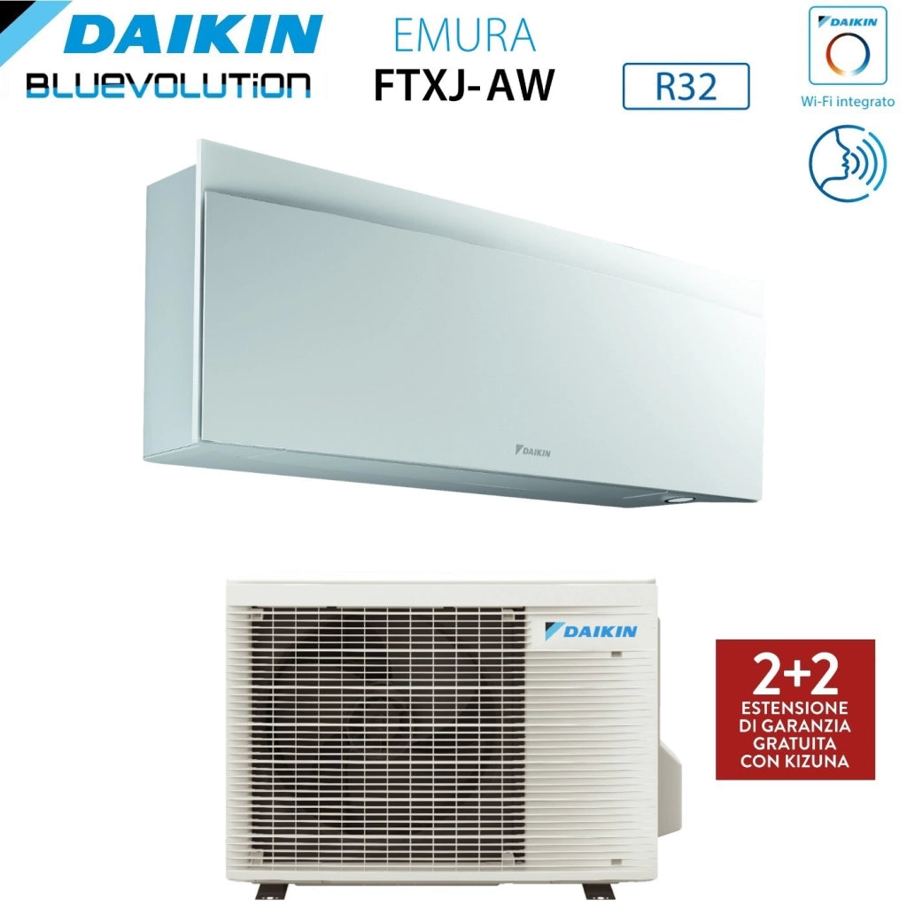 Condizionatore Daikin Emura White III 9000 Btu FTXJ25AW R-32 Wi-Fi Integrato Bianco Garanzia Italiana