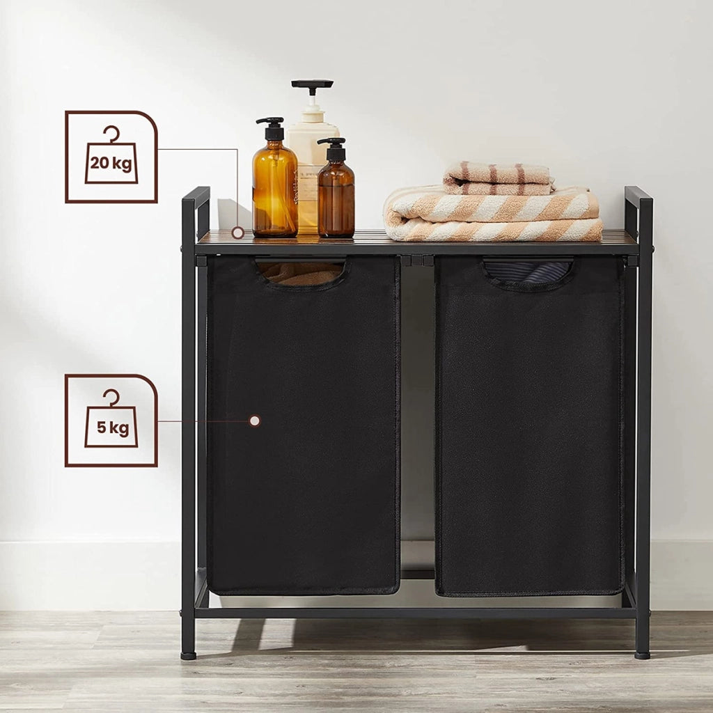Mobile Porta Biancheria Loft a Due Scomparti