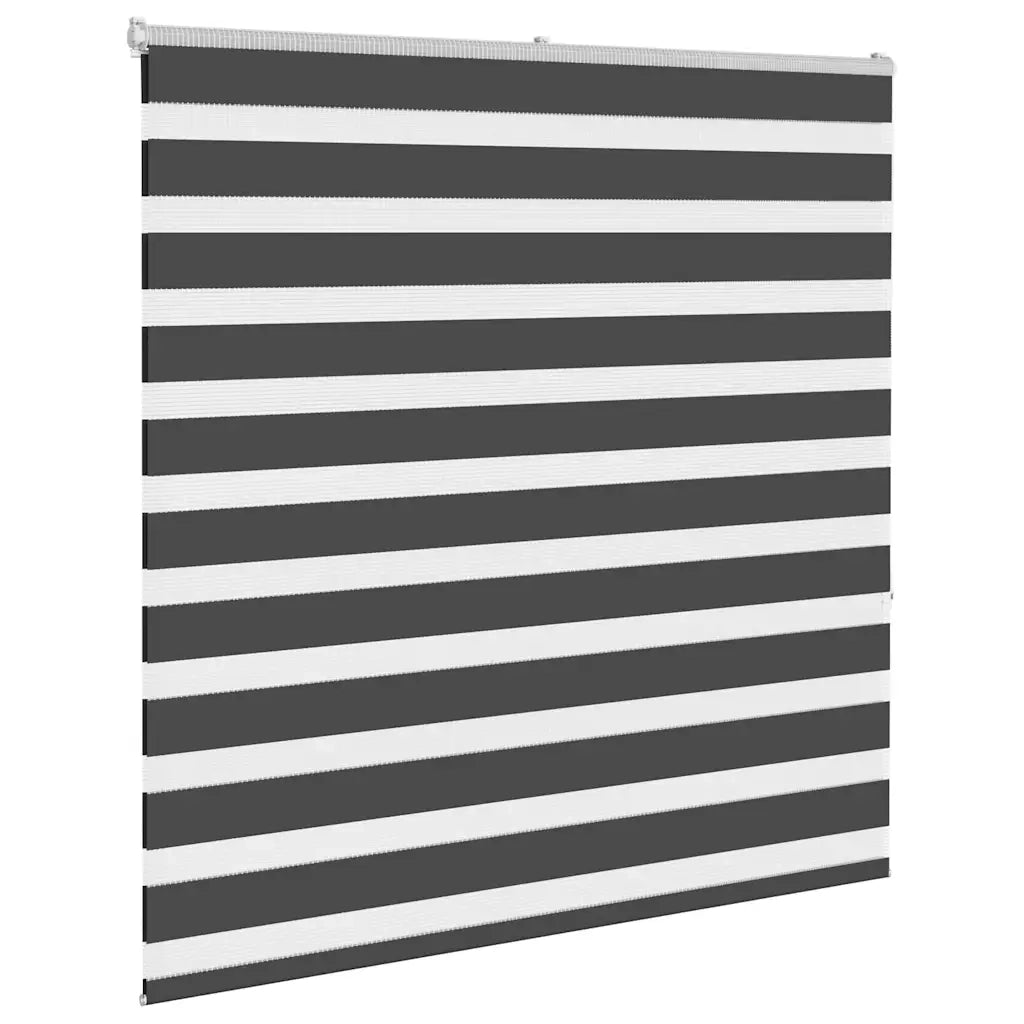 Tenda a Rullo Zebra Nero-Tenda avvolgibile Larghezza Tessuto 140,9 cm Poliestere 721620