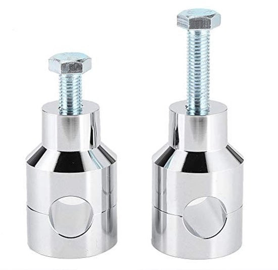 Alza per Manubrio 25 mm - Fermo Manubrio - Lega di Alluminio - Adatto per Stanghe da 1 pollice - Pezzi di Motocicletta Universali - Per Chopper/Bobber - Alzo del Manubrio