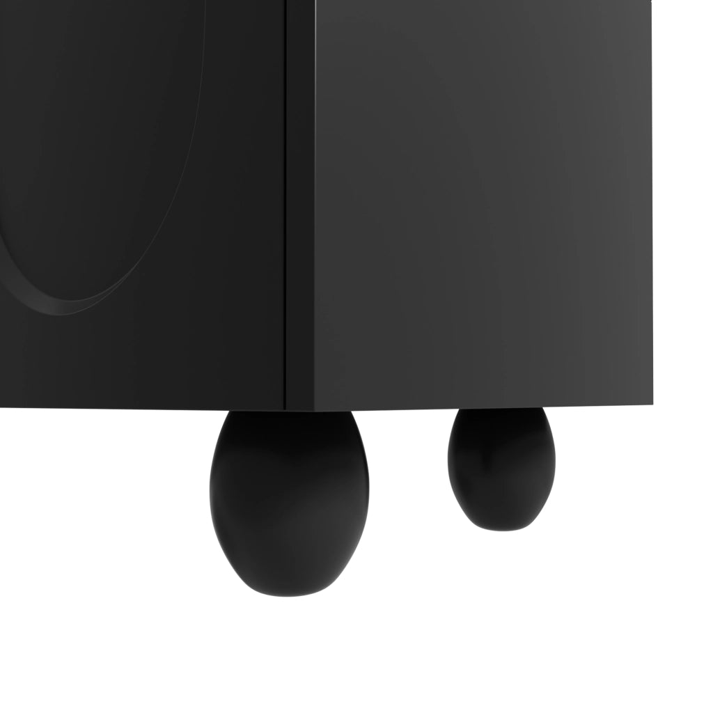 Mobile TV ¨C MINIMAL ¨C Nero, Legno, 180 cm, Soggiorno