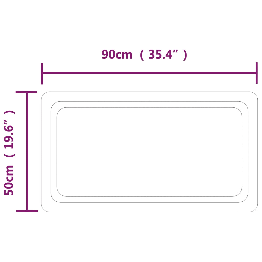 Specchio da Bagno con Luci LED-Specchio per Bagno 50x90 cm 346780
