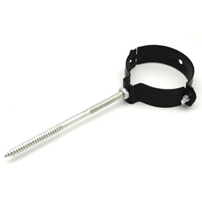 COLLARE PER FISSAGGIO DI TUBI FUMO VERNICIATO NERO- Diam. 150- DH- pezzi 1