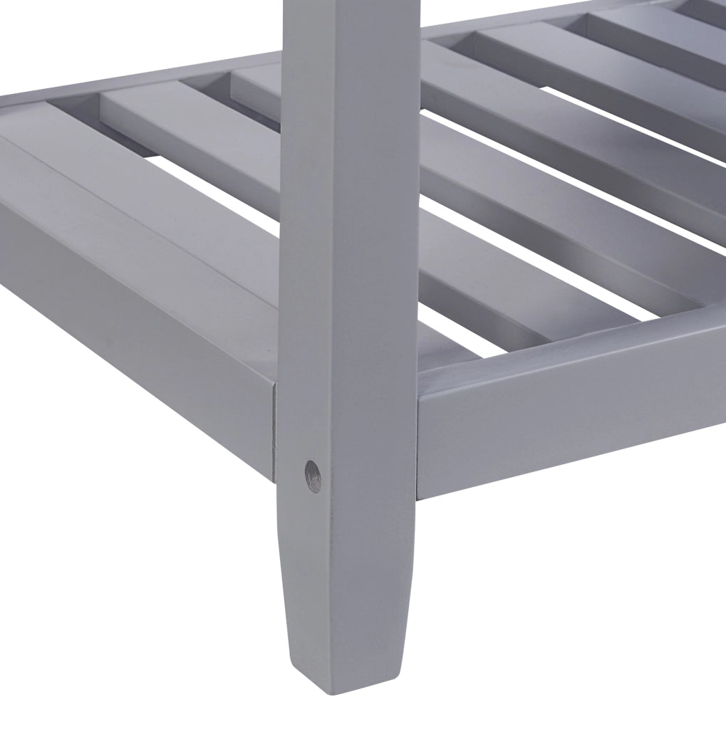 Mobile bagno con lavabo in ceramica, grigio e bianco