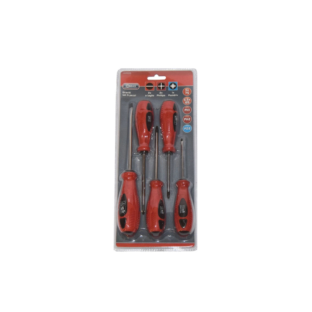 Giraviti Cacciaviti a Taglio Croce PH PZ in Acciaio Set 5 Pz Masidef