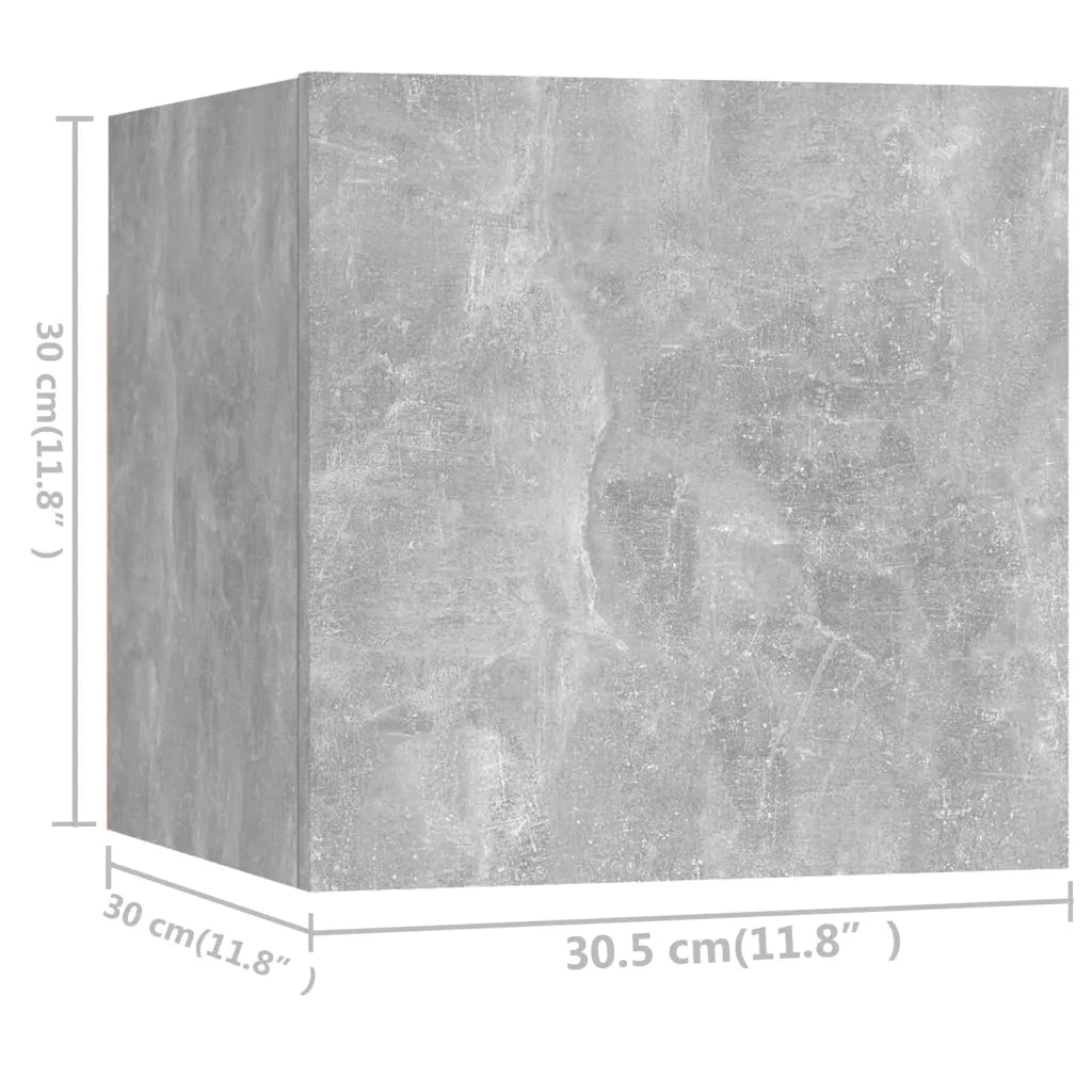 Set di Mobili Porta TV 6 pz-Set di 6 Credenza per TV Grigio Cemento in Legno Multistrato 542417
