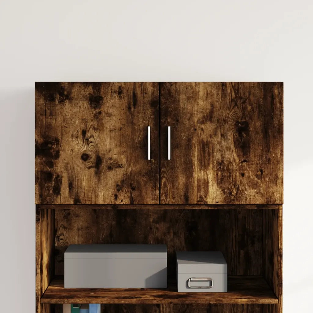 Armadietto a Muro | Mobile a Parete Rovere Fumo 80x42,5x40 cm in Legno Multistrato