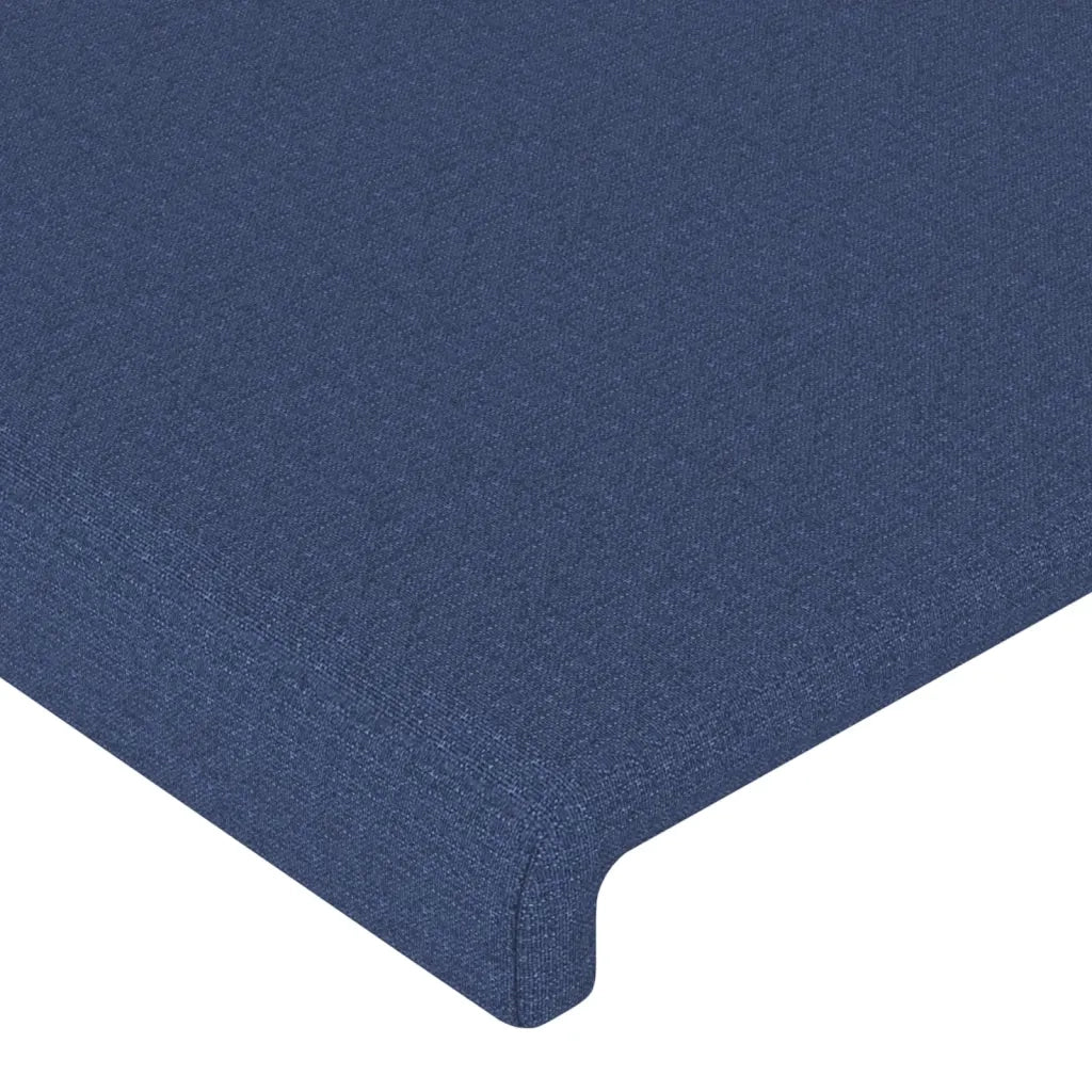 Testiera | Testata ad Orecchio Blu 203x16x78/88cm in Tessuto