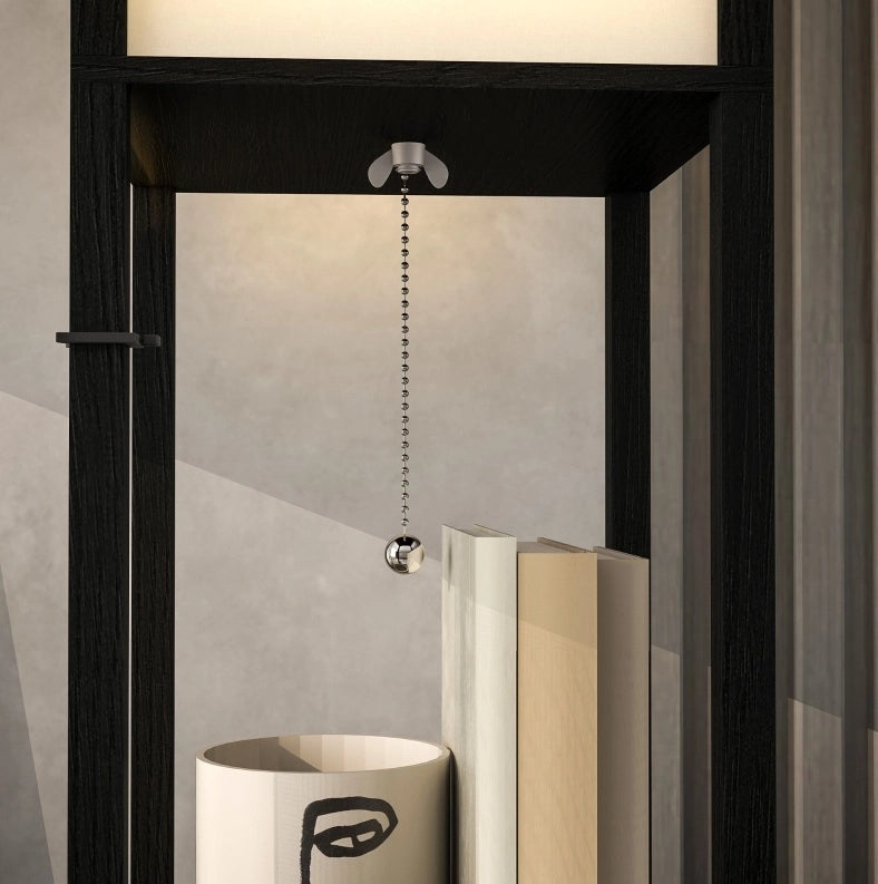 Lampada da terra con 3 ripiani, portalampada E27, paralume in tessuto, USB-A e USB-C, bianco e nero, senza lampadina