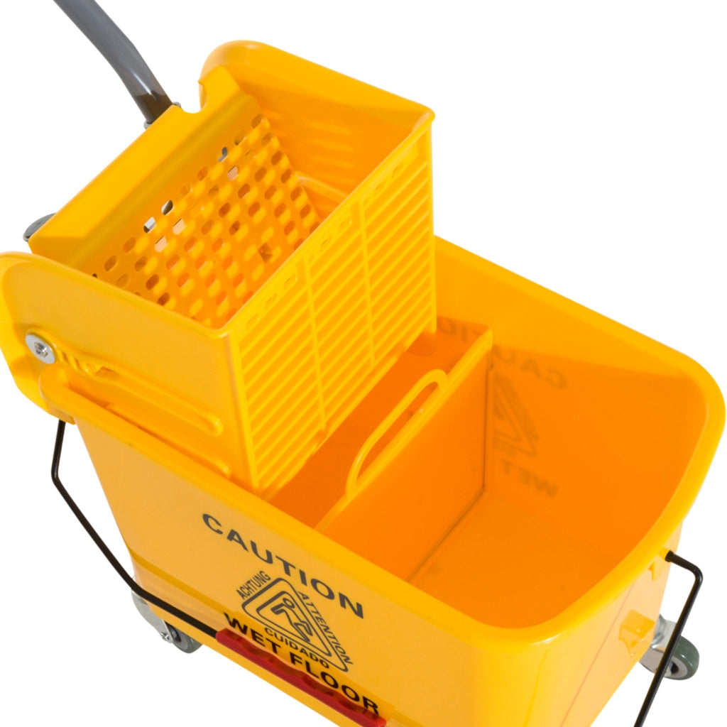 Secchio per Mop con Strizzatore e Ruote ¨C Zephmum ¨C Giallo 20L