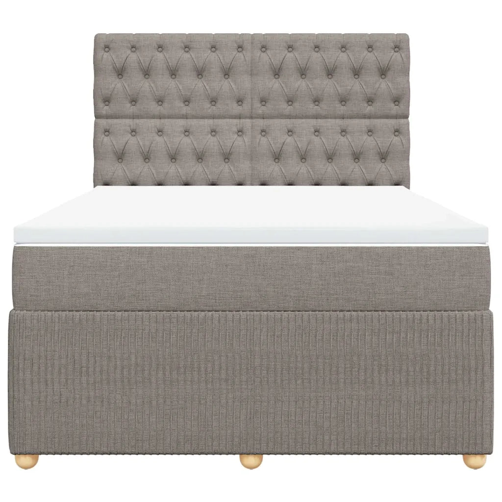 Giroletto a Molle con Materasso Tortora 140x190 cm in Tessuto 3294362