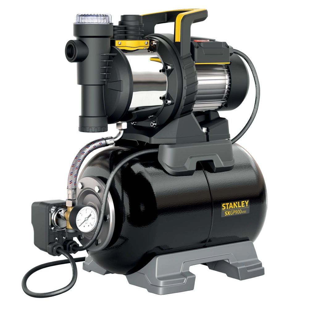 Stanley Pompa Autoadescante SXGP900XFBE con Serbatoio per Acque Chiare (900 W, Portata max. 3.300 l/h, Prevalenza max. 42 m)