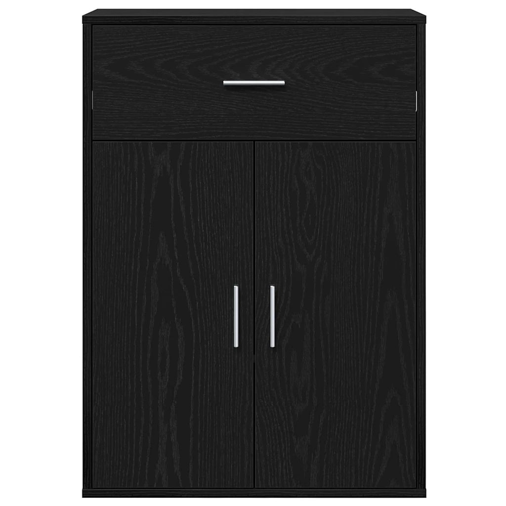 Credenza-Buffet-Armadio da cucina Rovere Nero 60 x 30 x 84 cm Legno multistrato