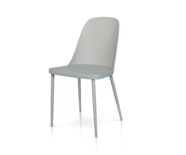 Set 4 sedie colore grigio in polipropilene 54x46 h.84 - Mobili 2G