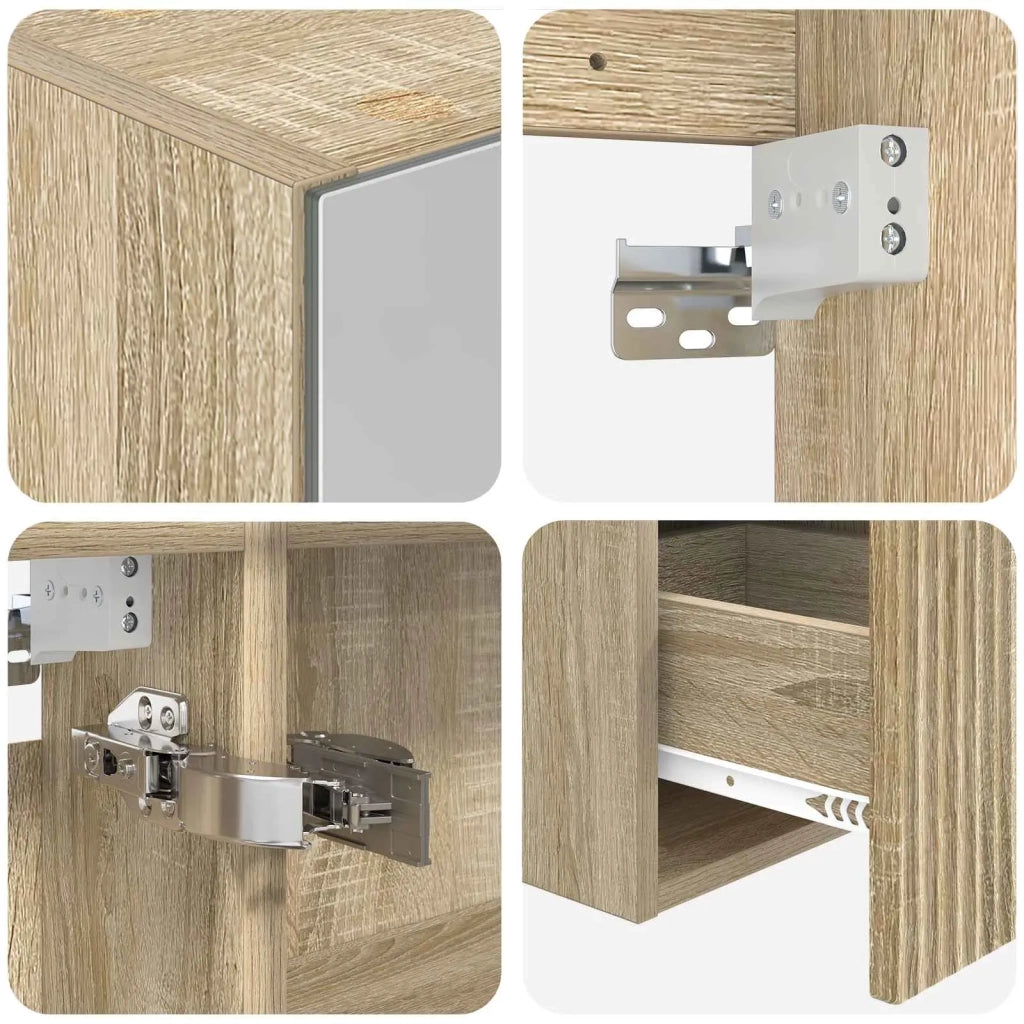 Set di Armadi da Bagno 5 pz Rovere Sonoma Legno ingegnerizzato 3406281