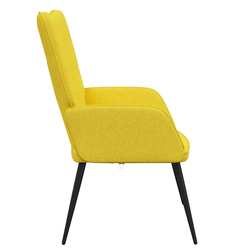 Poltrona | Sedia Relax Giallo Senape in Tessuto