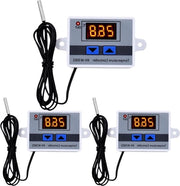 Regolatore di temperatura digitale XH-W3001 - 3 termostati con sensore - sonde idroresistente - AC 110V-220V - termostato a temperatura - display LCD - riscaldamento - raffreddamento.