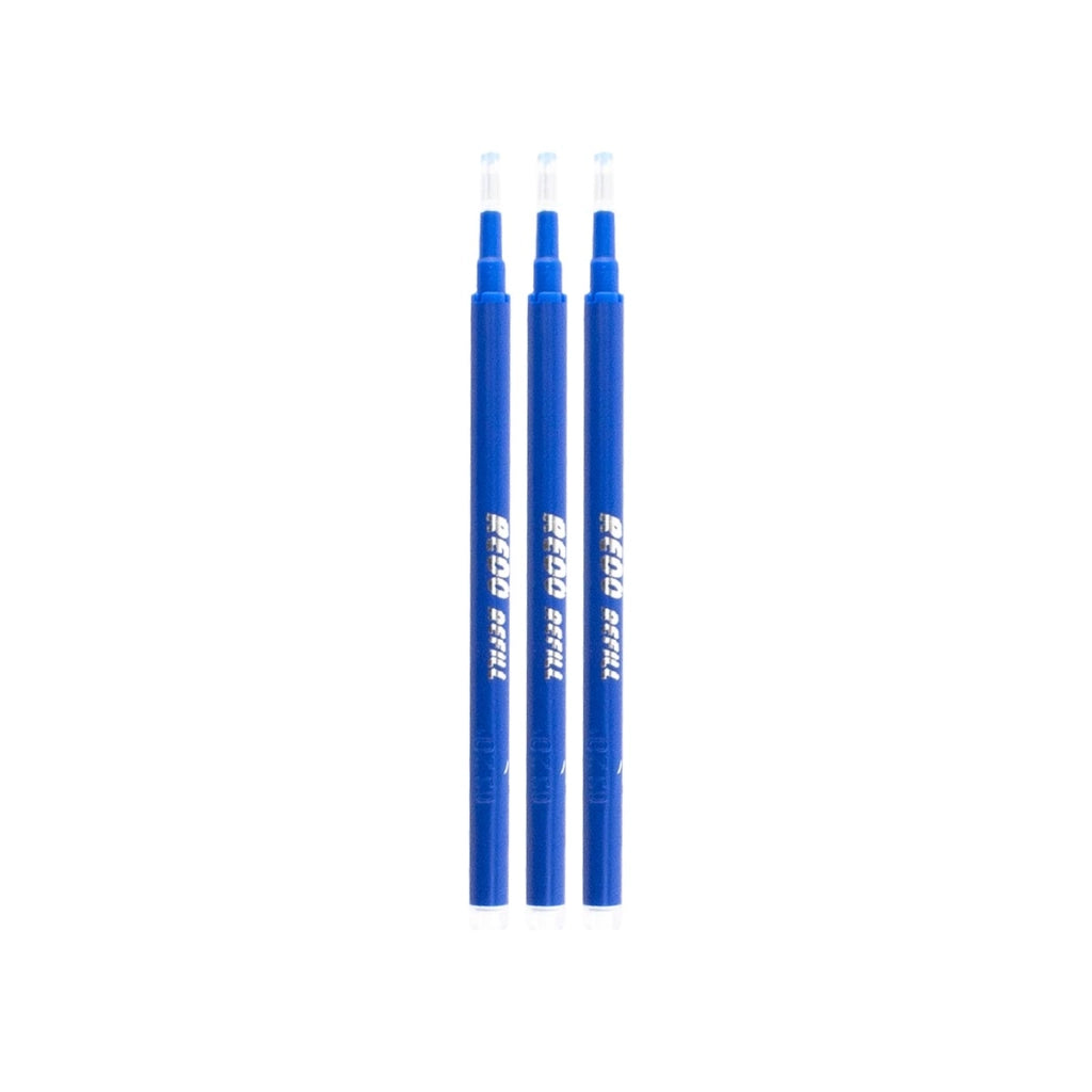 MAURY'S 3 REFIL PENNA CANCELLABILE BLU