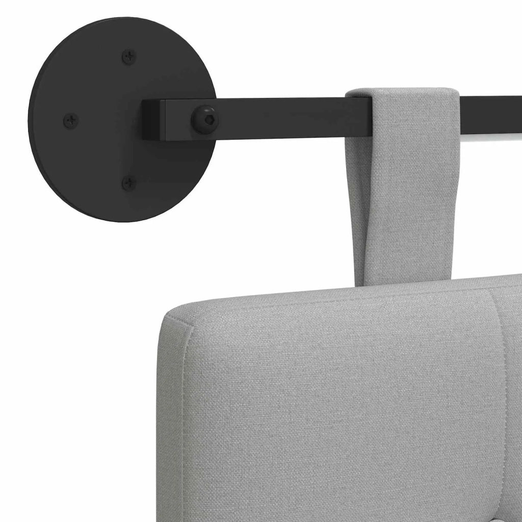 Testiera | Testata sospesa Con luce LED Grigio Nuvola Tessuto