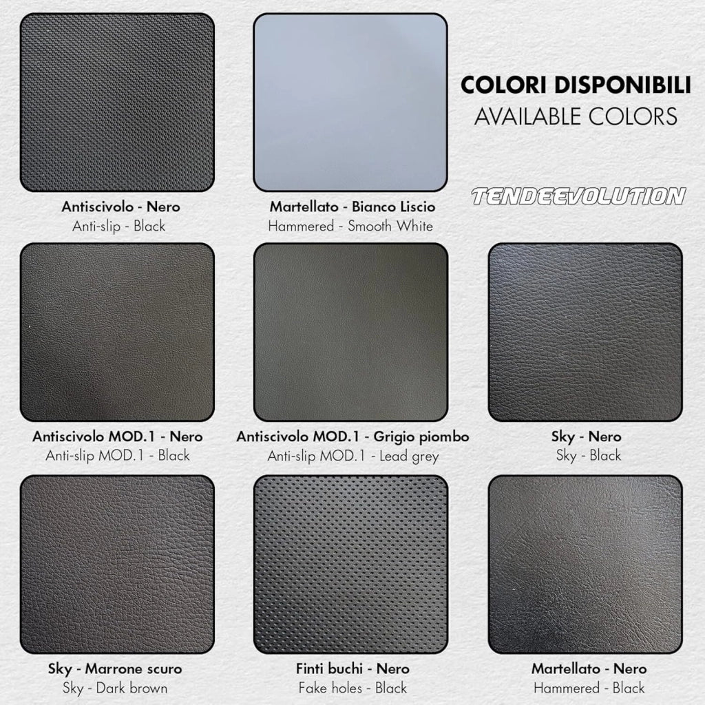Ecopelle "Sky" - Colore Nera - Elastica, Resistente, 100% Impermeabile - Ideale per Auto, Moto, Arredamento - Vendita al Mezzo Metro