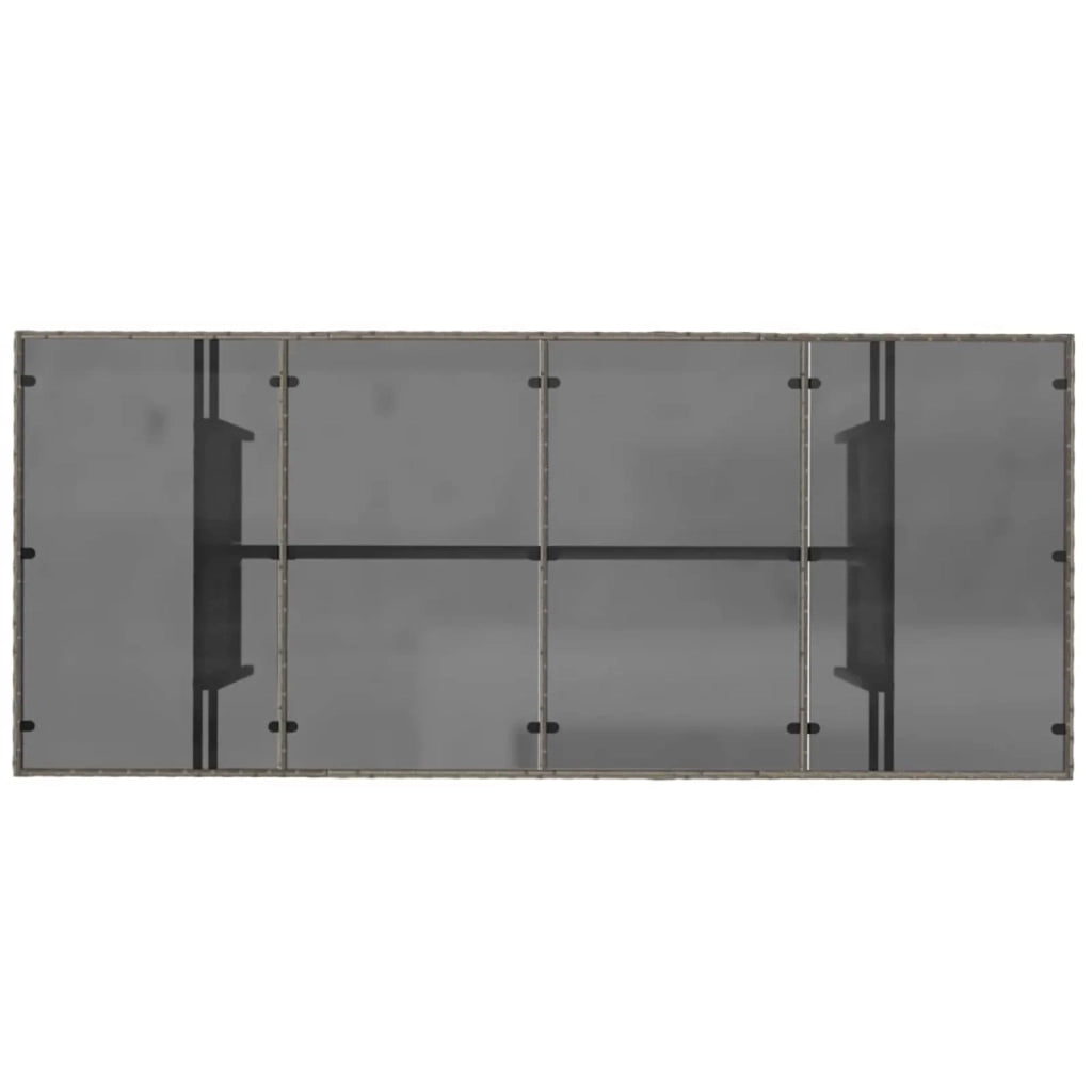 Set da pranzo per esterni 9 pz Grigio polyrattan 3448951