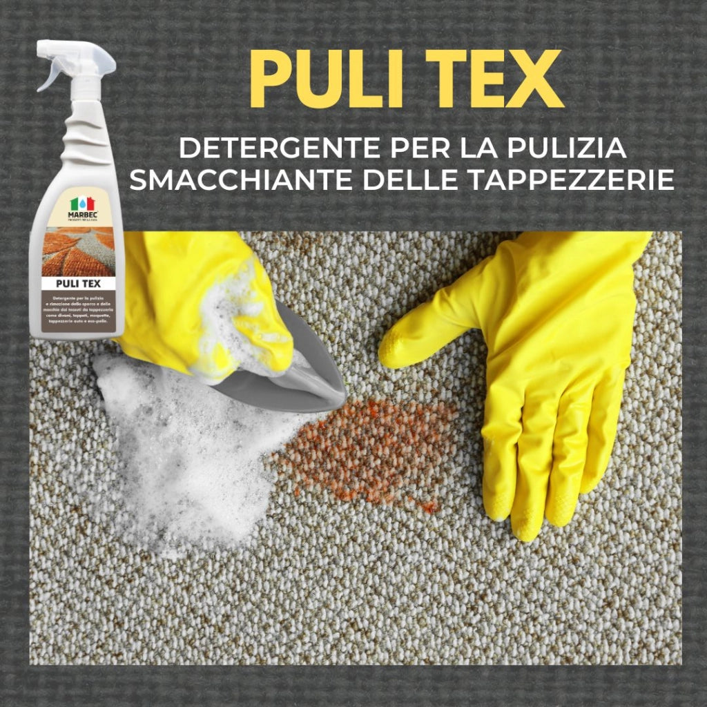 Detergente per pulire divano, tappeti e moquette PULI TEX   750MLx6Pz