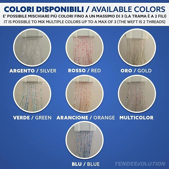 Tenda Antimosche Modello GLIT in PVC, Plastica Verde | Largh. 1m x Alt. 2,20m | Protezione Insetti, Porta, Esterno, Interno