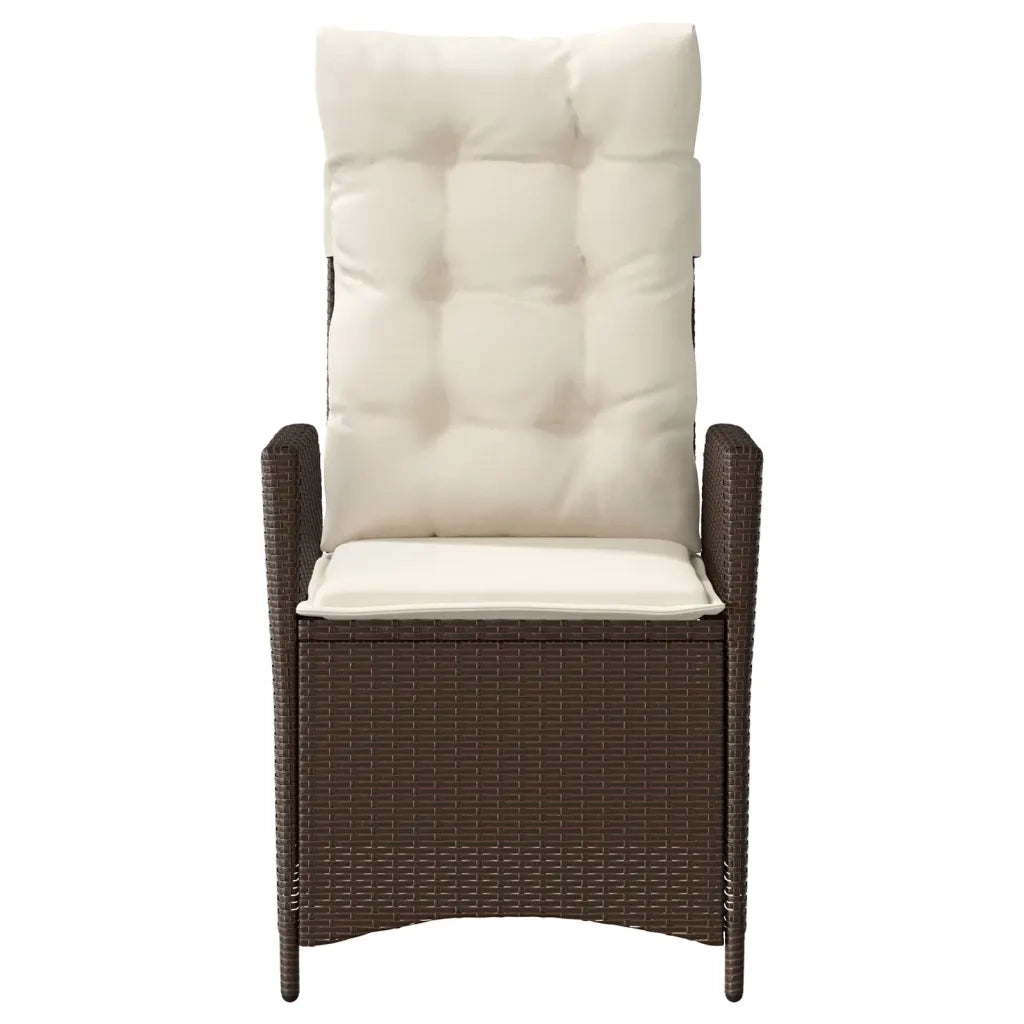 Set Bistrò 3 pz con Cuscini Marrone in Polyrattan 365274